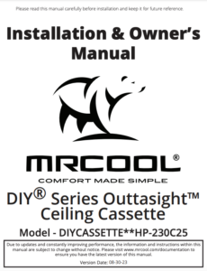 MRCOOL Ceiling Cassette Multi Zone